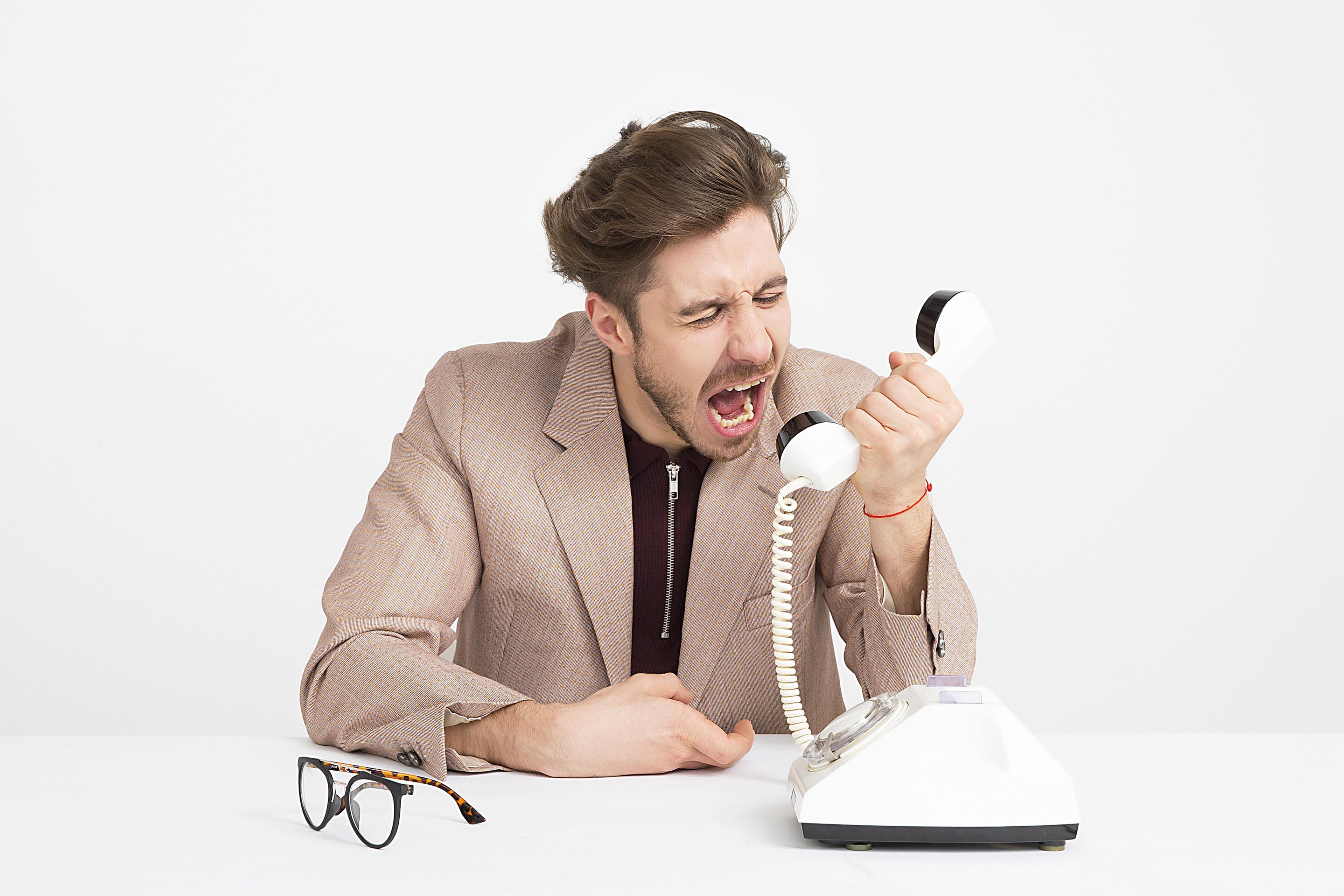 Telephone exchange customer angry